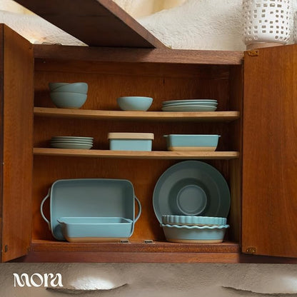 MORA Ceramic Chips and Dip Serving Tray: Large Divided Party Bowl Set - Image 8