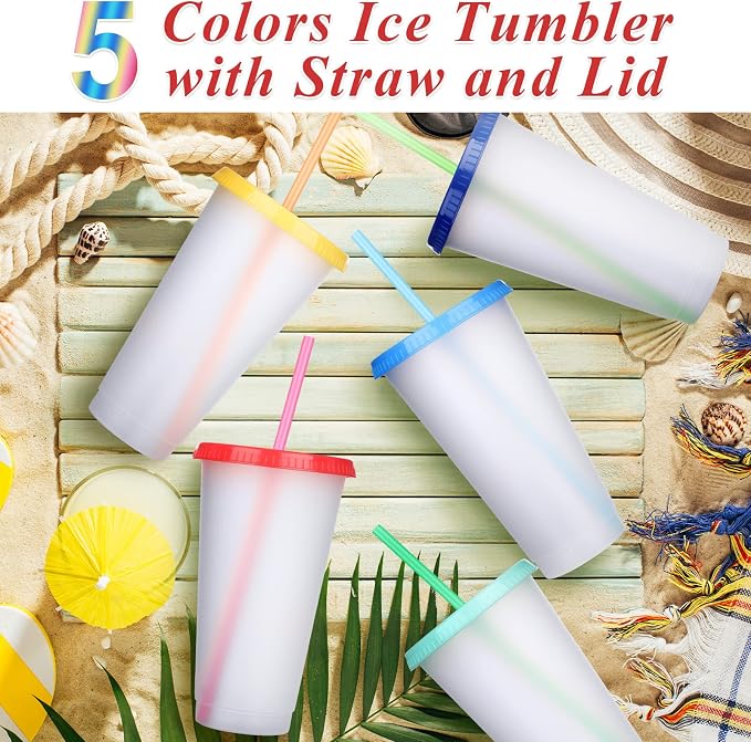 Honeydak 60 Pack Tumbler with Straw and Lid Bulk Cups - Image 3