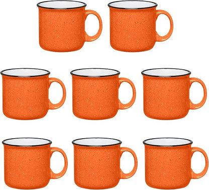 Set of 8 Ceramic Campfire Mugs – 15 Oz, Camping – Customizable by GiftsbyDesign