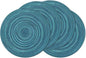 SHACOS 15 inch Round Placemats Set of 4 Variegated Multicolor Place Mats Cotton by SHACOS