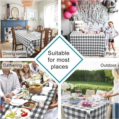 Checkered Rectangle Tablecloth - Image 2
