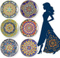 Ceramic Dinner Plate Set of 6-10.5 Inch Large Porcelain Plates by AHX