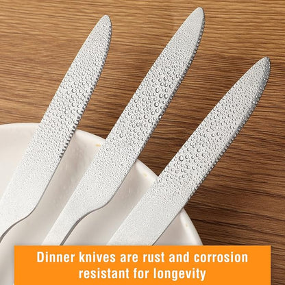 Nuenen 100 Pieces Dinner Knives Set, 8.3 Inches Durable Butter Knife Stainless - Image 6