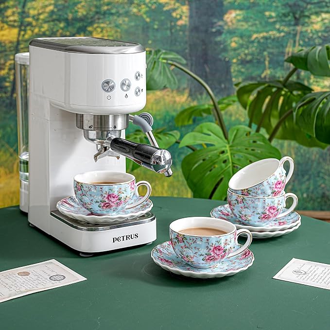 Agyiuns Tea Cup and Saucers, 6.4oz Floral Tea Cups - Image 4