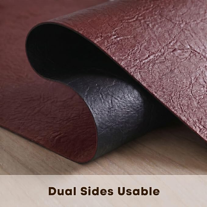 Artoid Mode Red Double Sided Vinyl Faux Leather Table Runner, Seasonal - Image 5