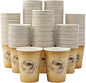 Clawsoff 300 Pack 12oz Disposable Paper Coffee Cups Retro Design | Disposable by BuyNow