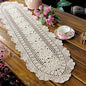 Laivigo Handmade Crochet Lace Oval Lucky Flower Tablecloth Table Runner Doilies by Laivigo