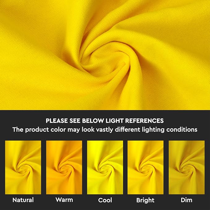 Encasa XO Table Runner, Cotton Canvas Dining Runner 13"x59" | Sunbeam Yellow - Image 3