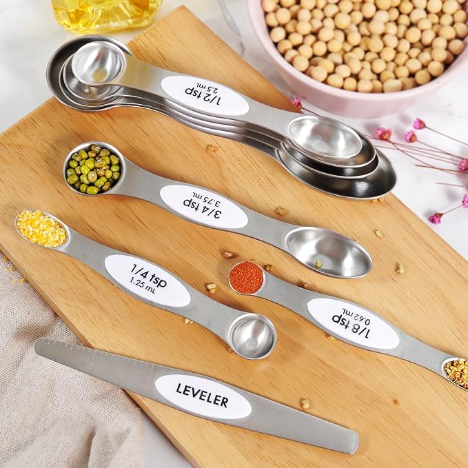 18-Pc Magnetic Measuring Cups and Spoons Set, - Image 4