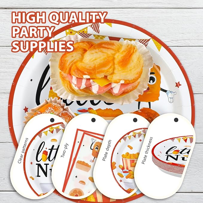 96 Pcs Chicken Nugget Themed Party Decorations, Serves 24 | Chicken Nugget - Image 6