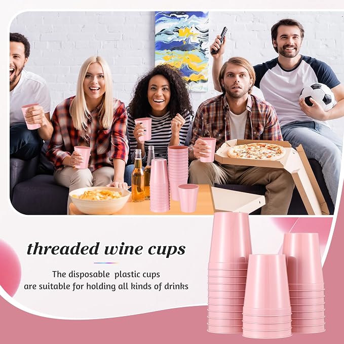 Mifoci 24 Pcs Stadium Plastic Cups Blank Reusable Drink Tumblers Bulk Stackable - Image 6