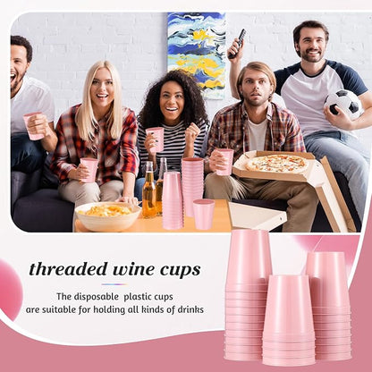 Mifoci 24 Pcs Stadium Plastic Cups Blank Reusable Drink Tumblers Bulk Stackable - Image 6