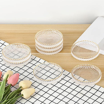 Modern Clear Coaster Set of 8 Glass Coasters - Image 9