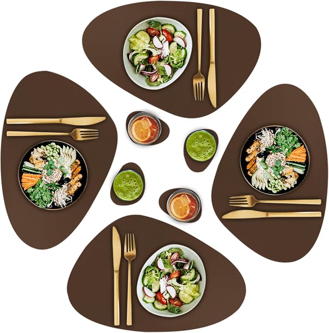 Faux Leather Placemats and Coasters by CaSail