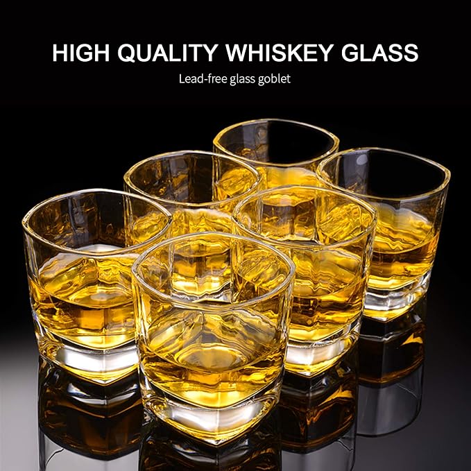 QAPPDA Heavy Base Whiskey Glasses, 8 oz Set of 12, Classic Design, Great Gift - Image 5
