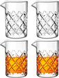 4 Pcs Cocktail Mixing Glass 24 oz Crystal Stirring Glass Thick Bottom Seamless by Dandat