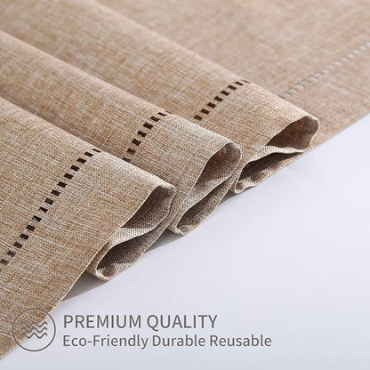 Tosewever Decorative Linen Table Runner Farmhouse Style Tabletop Collection 14 - Image 6