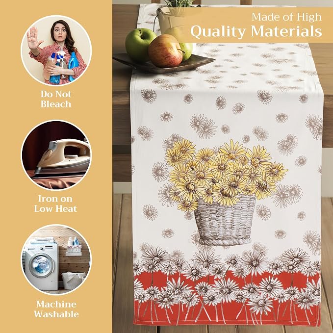 Maison d' Hermine Table Runner 100% Cotton 14.50" x 108" | Table Runners 108 - Image 3