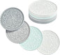Absorbent Stone Coasters Set of 4 – Edged, Grooved, Quick-Drying Natural Diatomaceous Earth - Decor Drink Coaster for Tabletop Protection - Thirsty Stone Round 4 Inches in 4 Colors – Gift