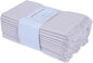 Bedding Craft Cotton Cloth Dinner Napkins Set of 12 – 18x18 Lavender Blue with Frayed Selvedge Edges – Reusable Machine Washable Fabric Napkins for Weddings, Baby Showers & Parties