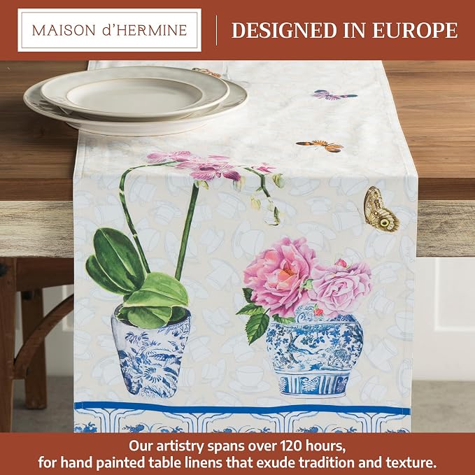 Maison d' Hermine Table Runner 100% Cotton 14.50" x 72" | Table Runners 72 - Image 2