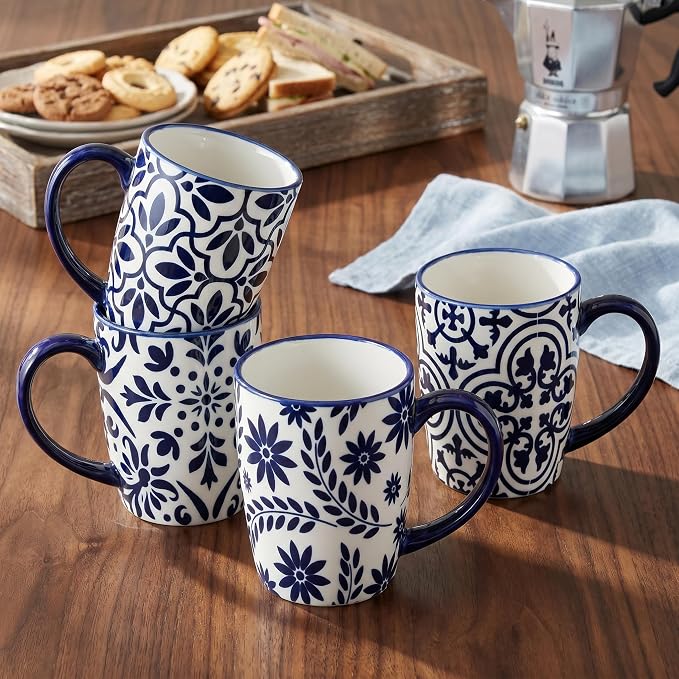 glowworm Coffee Mugs, 16 Ounce Ceramic Coffee Cups Set of 4, Dishwasher & - Image 6