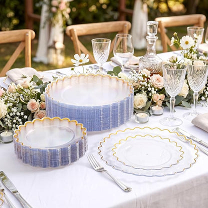 LIYH 100 Pcs Heavy Duty Clear Plastic Plates - Image 6