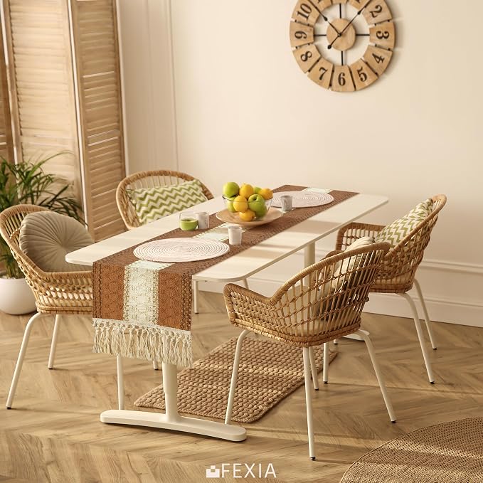 Boho Table Runner Rustic for Fall Home Decor - Image 7