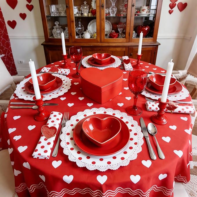 Red Heart Napkin Rings Set of 8 - Image 4
