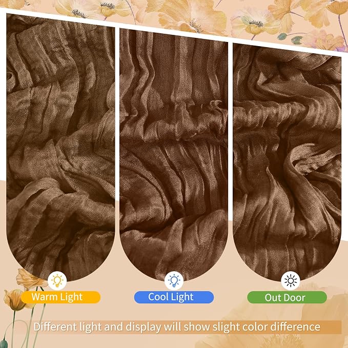 Showgeous 30 Pack Brown Cheesecloth Table Runner, 17 x 108 Inches | Boho - Image 7