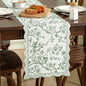 HunnmingRe 71x12 Inch Sage Green Floral Table Runner Vintage Table Runner by HunnmingRe