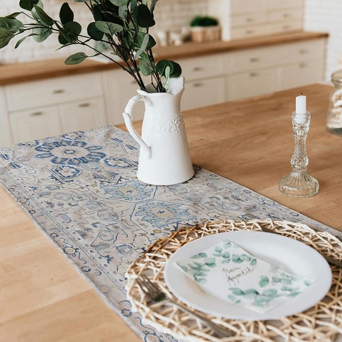 Snycler Table Runner Boho Table Runners Vintage Elegant Farmhouse Table Center - Image 3