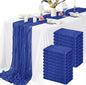 20 Packs Cheesecloth Table Runner 10FT Long Boho Gauze Fabric Table Runner by Lamshionow