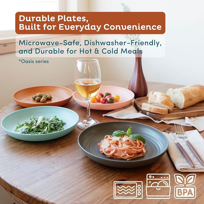 Reusable Wheat Straw Plates 8 Pcs - Image 3