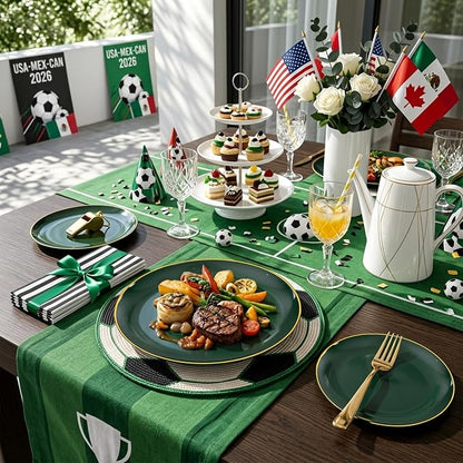 KIRE 175PCS Green Plastic Plates - Image 4