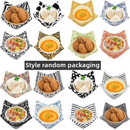 Cotton Microwavable Bowl Cozy, Microwave-Safe Hot Bowl Holders, Soup Bowl Cozy - Image 3