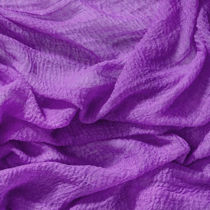 Cheesecloth Table Runner Summer Boho Wedding Shower Party Home Decor | Purple - Image 6