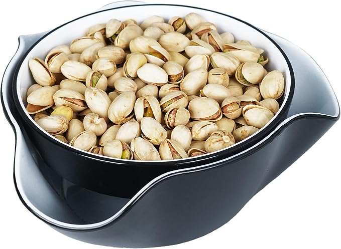 Pistachio Bowl, Snack Serving Dish, Double Dish Nut Bowl by FieldshireGoods