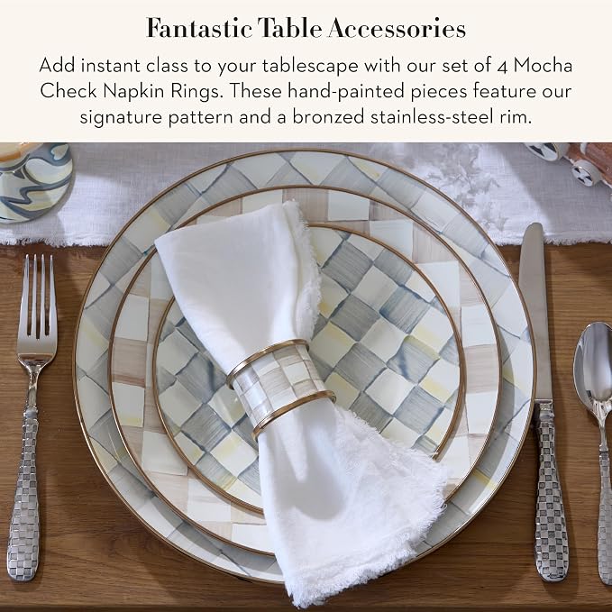 MACKENZIE-CHILDS Enamel Napkin-Ring Set, napkin-holder ring - Image 2