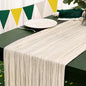 20 Pack Ivory White Cheesecloth Table Runner 120 Inch Boho Wedding Decor | by Fixwal