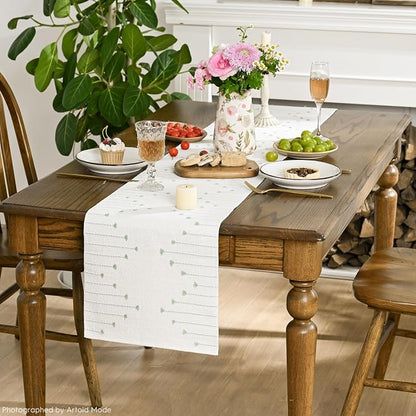 Artoid Mode Sage Green Boho Table Runner - Image 4