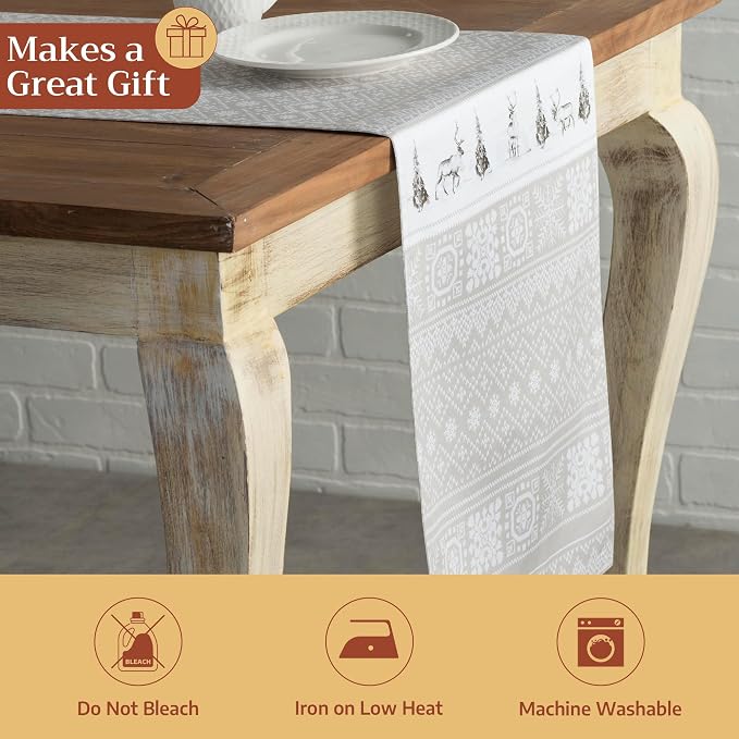 Maison d' Hermine Table Runner 100% Cotton 14.50" x 48" | Table Runners 48 - Image 5