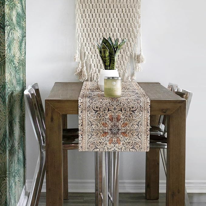 Snycler Table Runner Boho Table Runners Vintage Elegant Farmhouse Table Center - Image 4
