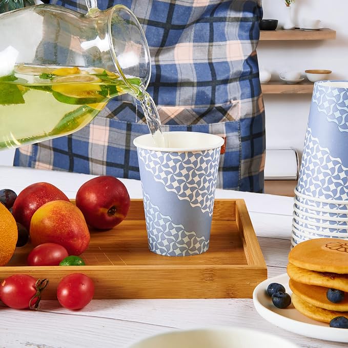 MUCHII Paper Coffee Cups 12 oz, Drinking Cups | Hot Coffee Tea Water Juice - Image 6