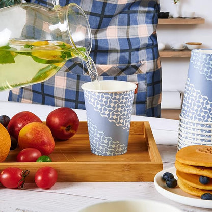 MUCHII Paper Coffee Cups 12 oz, Drinking Cups | Hot Coffee Tea Water Juice - Image 6