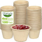 4 oz Small Paper Bowls, 100 Pack Compostable Bagasse Fiber | Biodegradable by Unknown