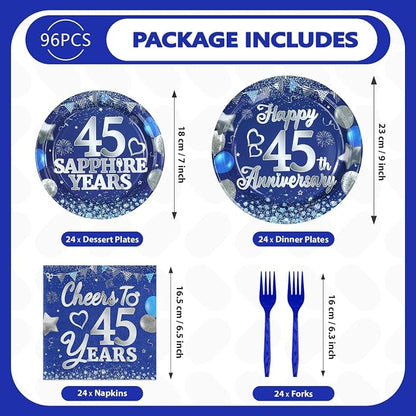 96Pcs 45th Anniversary Decorations - Image 2