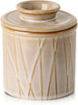 HVH Ceramic Butter Crock with Water Line, French Butter Dish with Lid by HVH