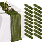 18 Pack Cheesecloth Table Runner 10FT Olive Green Table Runner Boho Gauze by Showgeous