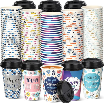50 Pack 16 oz Disposable Coffee Cups - Image 8